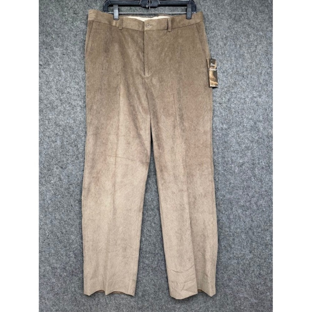 Linea Naturale Merlot Khaki Corduroy Dress Pants Mens 34R New